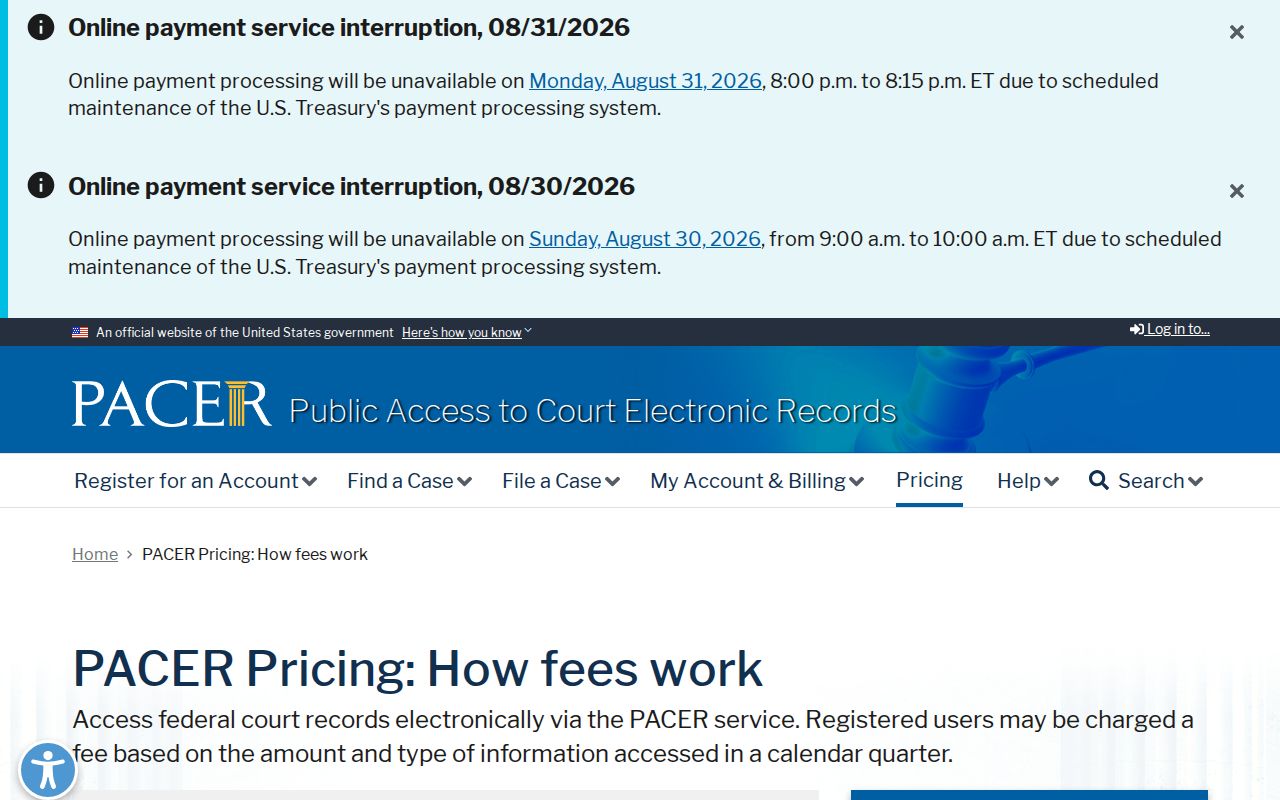 Chesterfield court docket PACER federal access distinction