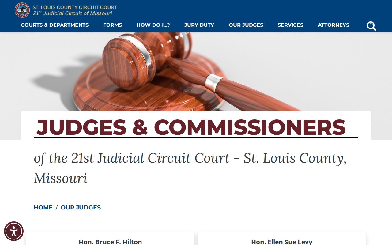 St. Louis County Courts judges and division assignments page