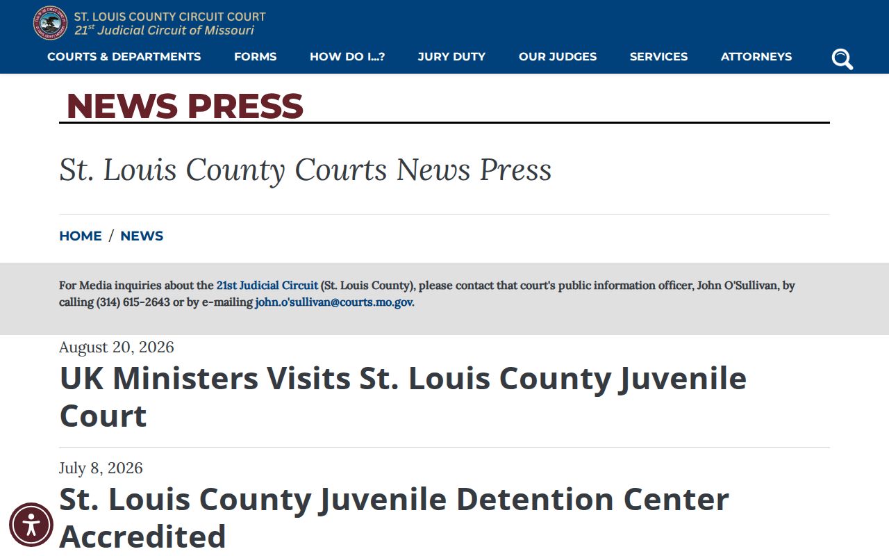 St. Louis County court docket court news and record access information